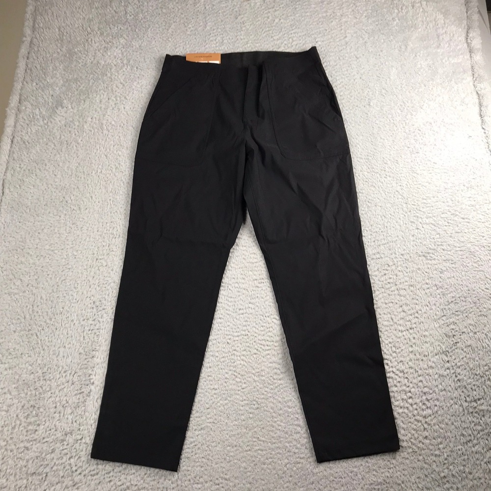 Eddie‎ Bauer Horizon Straight Ankle Pant Women 8 Black Water Repellent NEW NWT